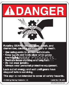 Danray Safety Sign - Gears
