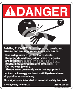 Danray Safety Sign - Flywheels